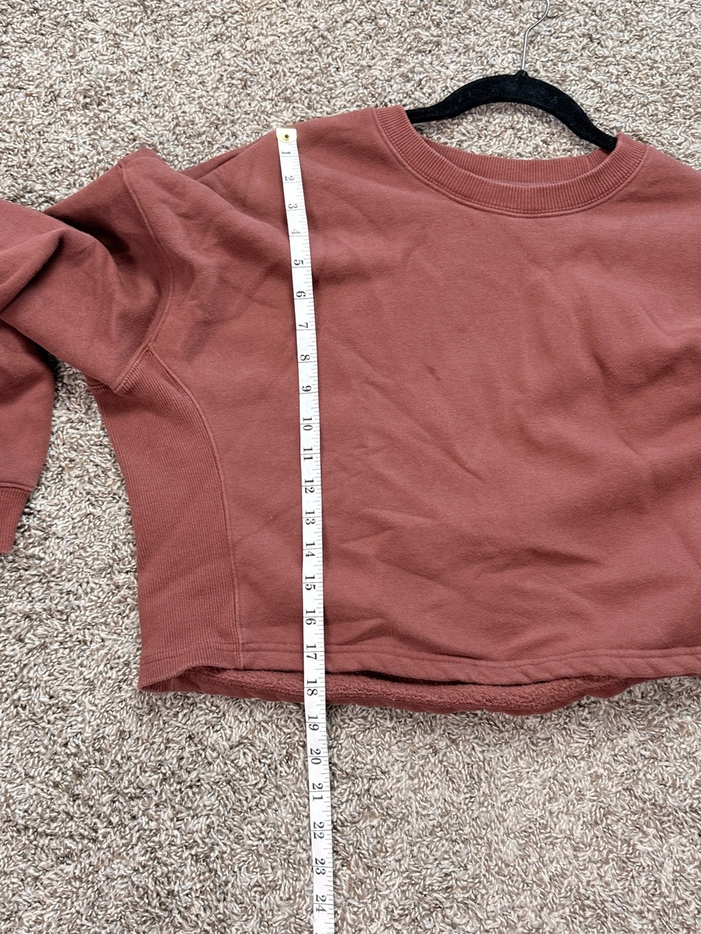 Vuori Terracotta Brown Cropped Sweatshirt - Picture 5 of 7